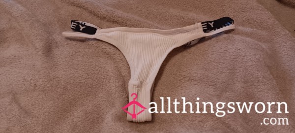 White Cotton Thong Size- L