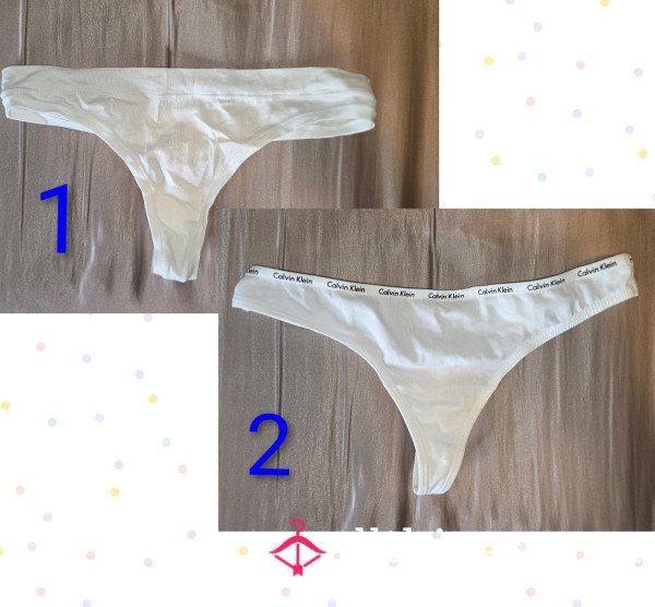 White Cotton Thongs
