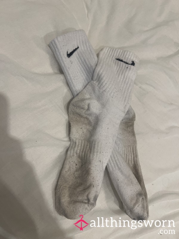 White Crew Nike Socks