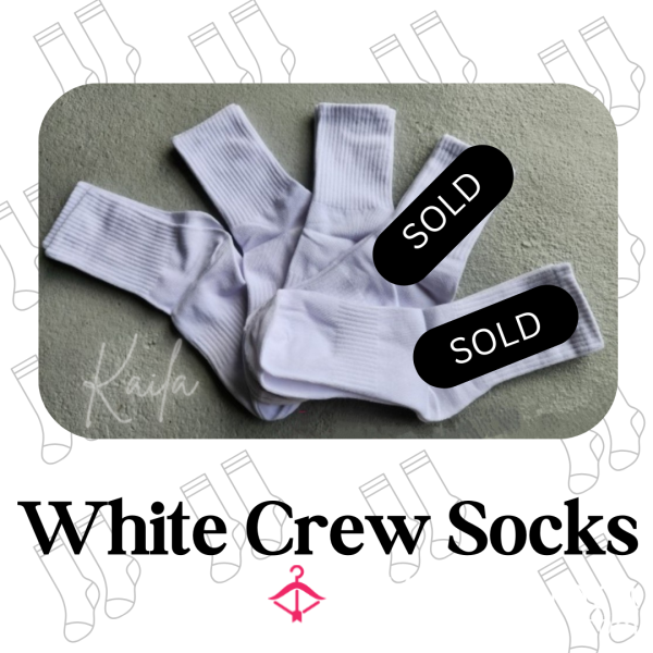 White Crew Socks