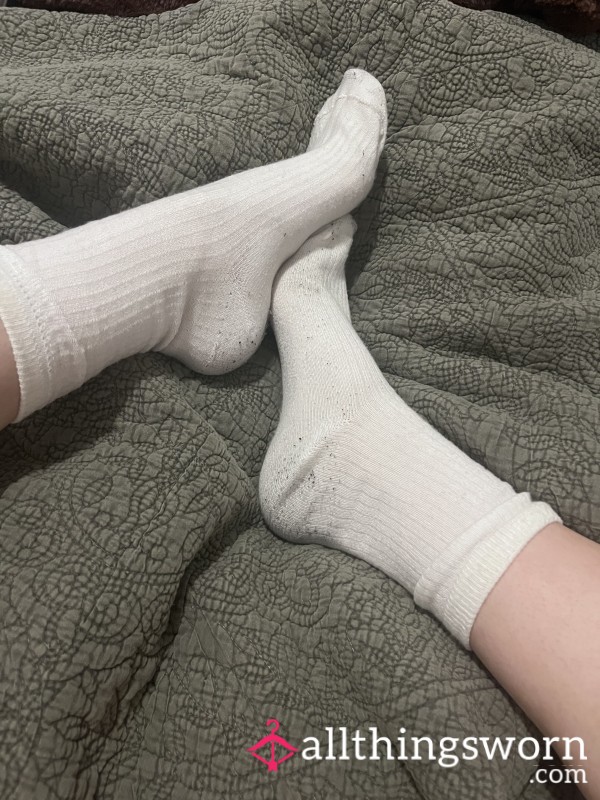 White Crew Socks
