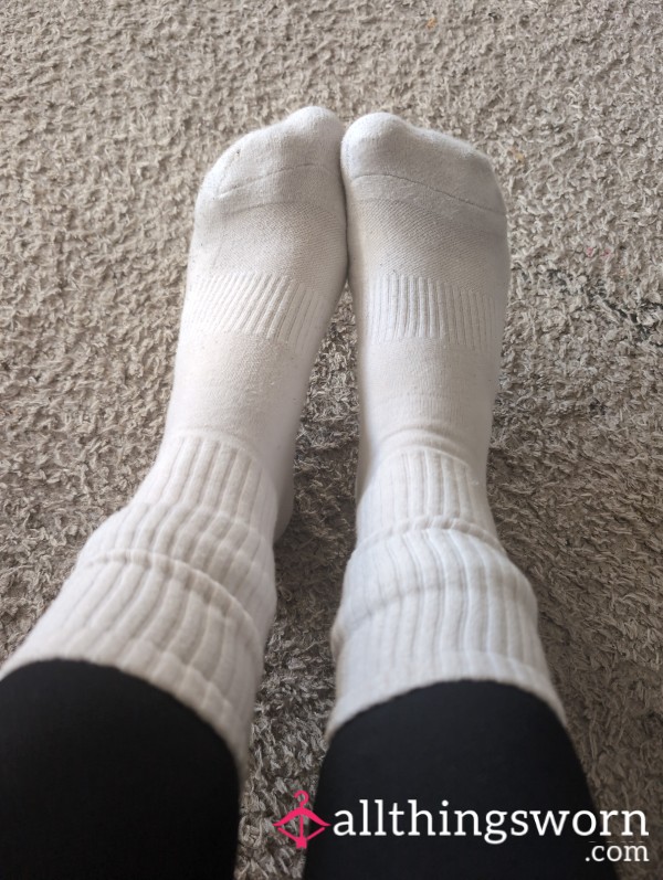White Crew Socks