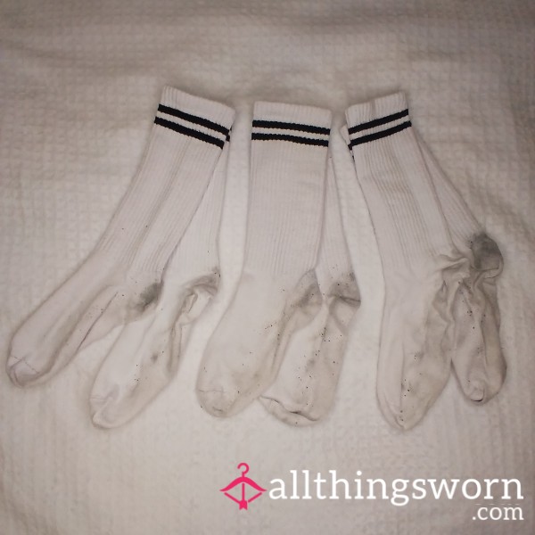 White Crew Socks