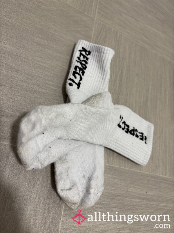 White Crew Socks