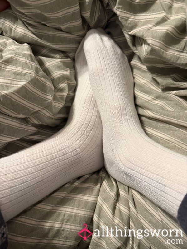 White Crew Socks