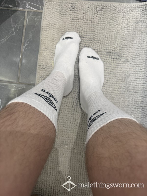 White Crew Umbro Socks