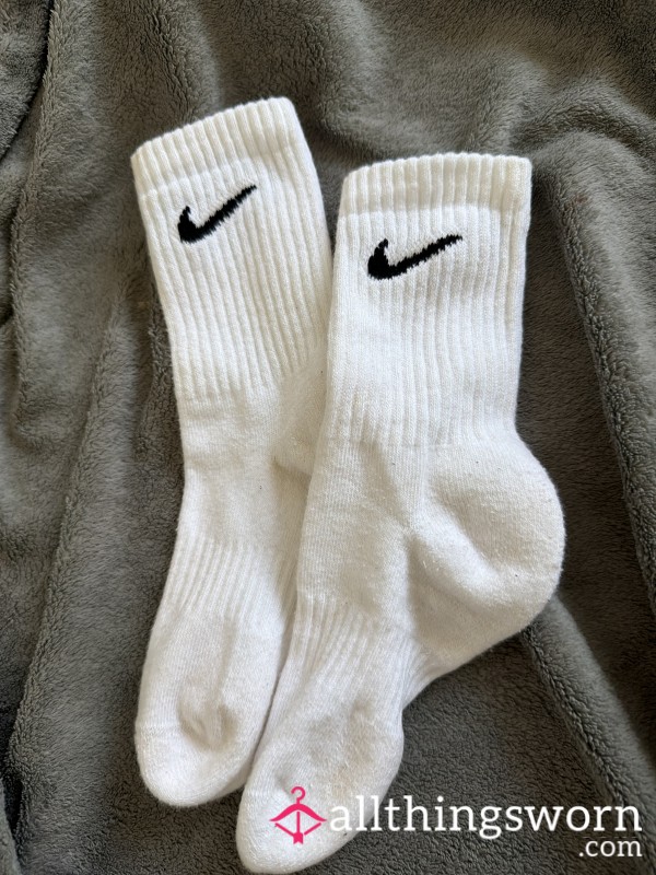 White Crewe Socks