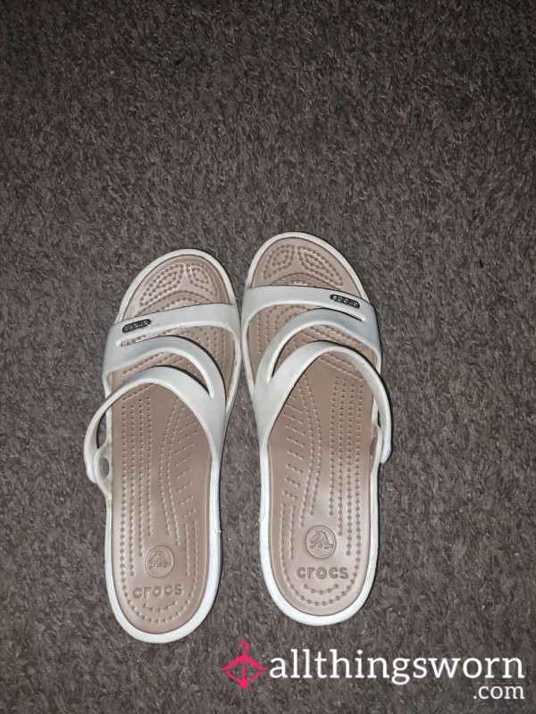 White Crocs Sandals