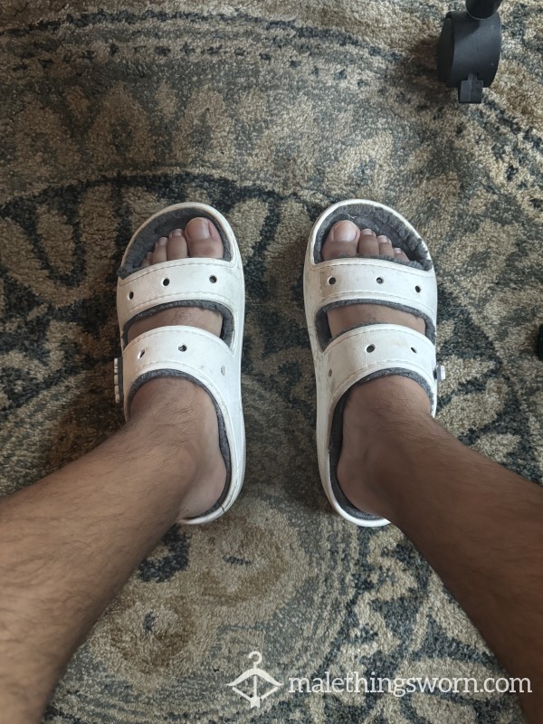 White Crocs Size 6