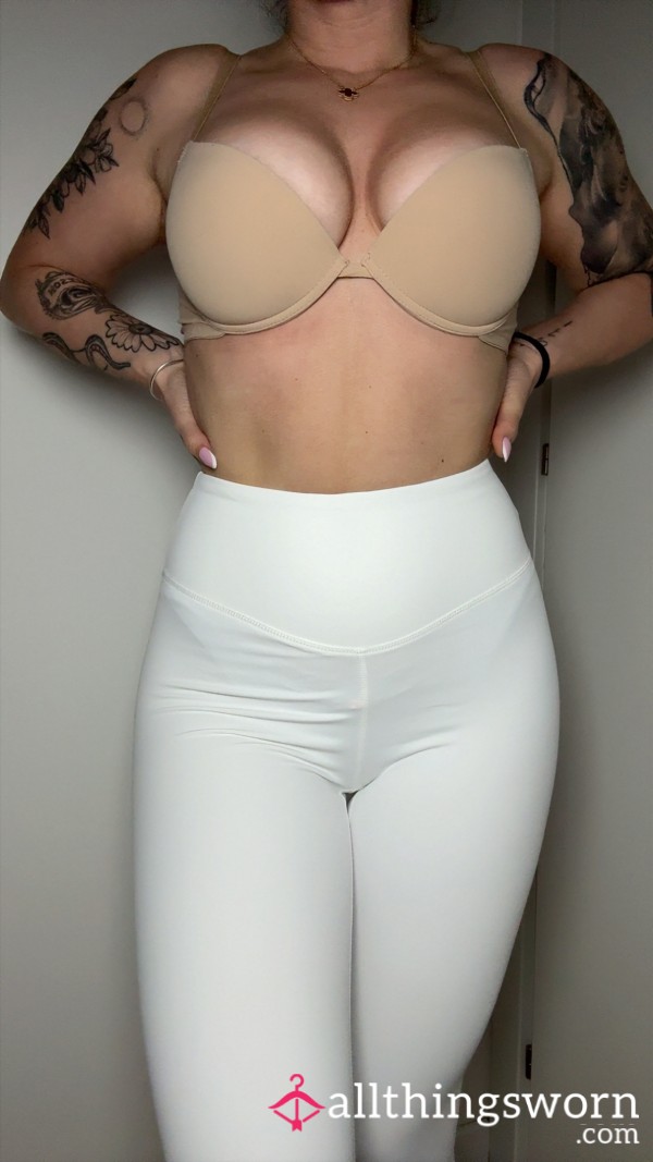 White Cute Gym Leggings 3 Running Sessions