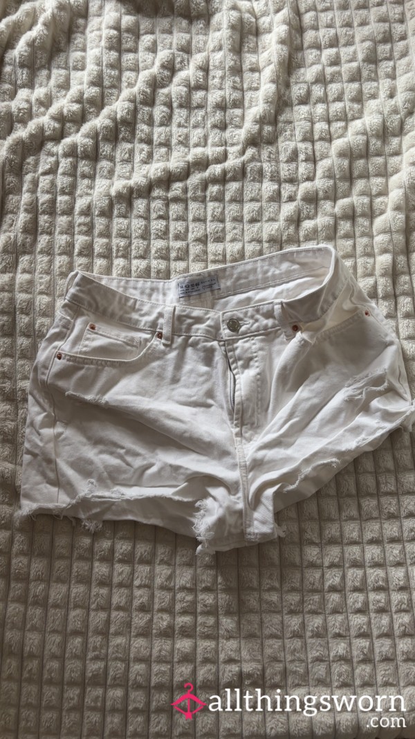 White Denim Shorts