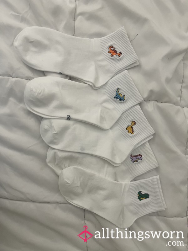 White Dino Socks