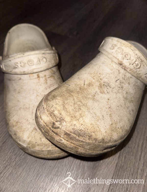 🐊 White Dirty Filth Stained Crocs! 🐊