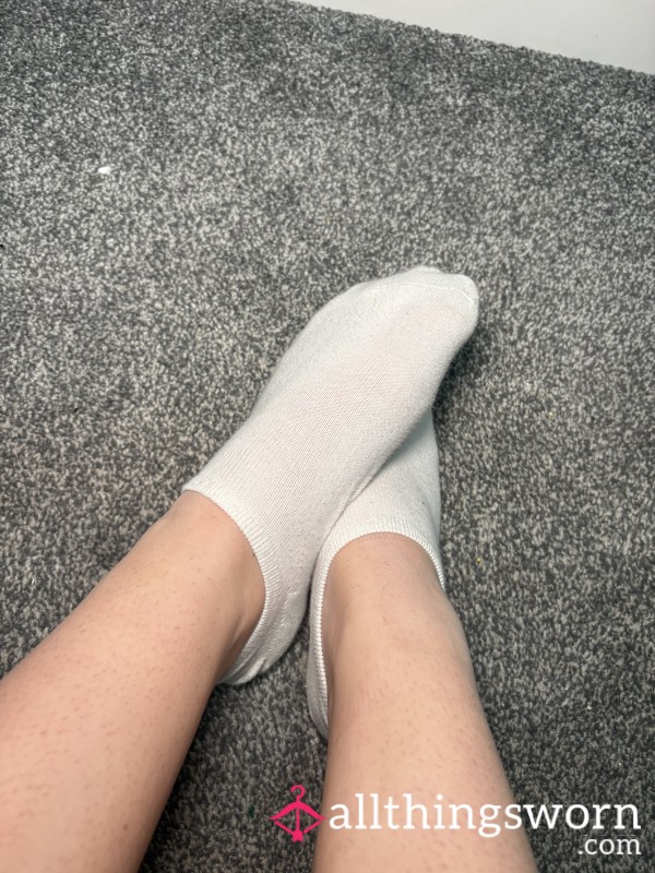 White Dirty Smelly Trainer Socks