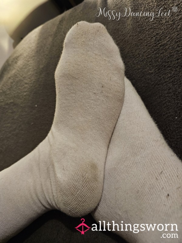 White, Dirty Socks! 24h Worn!
