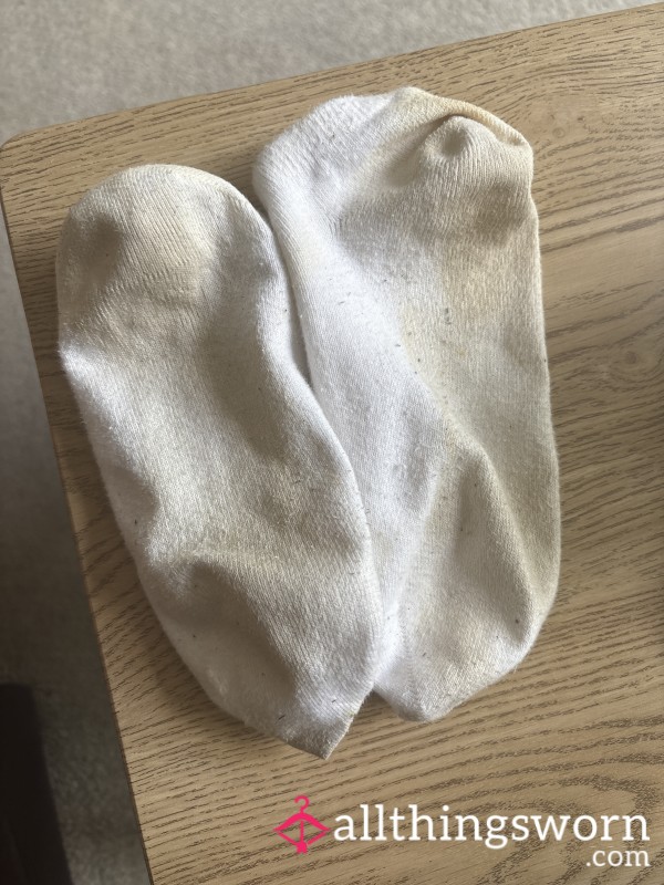 White Dirty Socks- Been Worn Whilst On My Run Today Very Sweaty