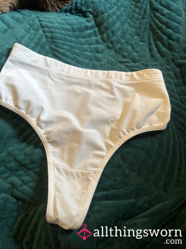 White Dirty Thong