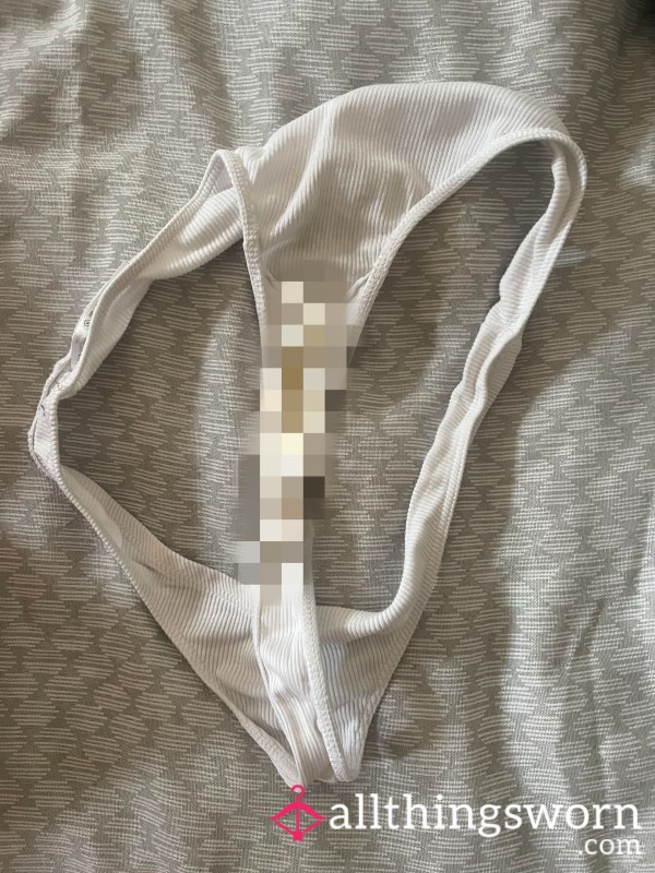 White Dirty Thong