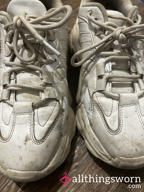 White Extra Dirty Sneakers