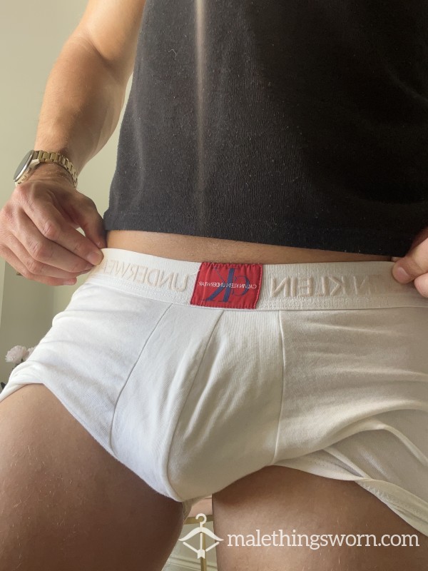 White Faded Calvin Klein Boxers