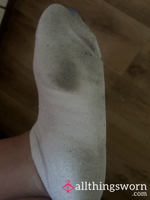 White Filthy Ankle Socks Comes With 24 H Wear Can Be Worn For Longer For Extra💦💦💦😈😈😈