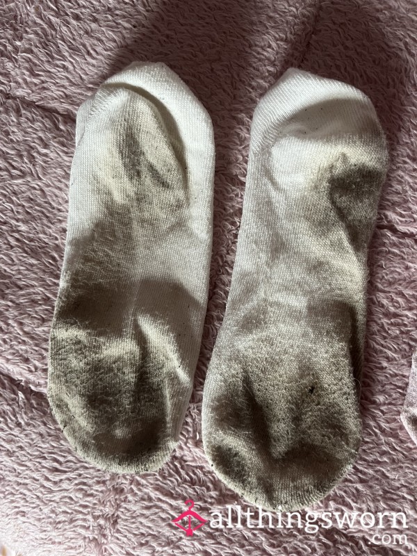 White Filthy Trainer Socks 🧦 🤍🩶