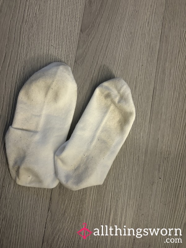 White Filthy Trainer Socks