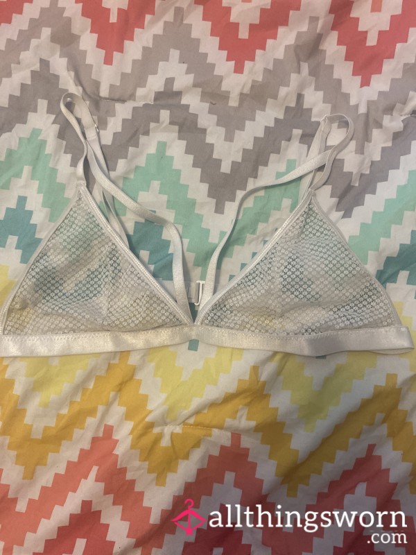 White Fishnet Bra