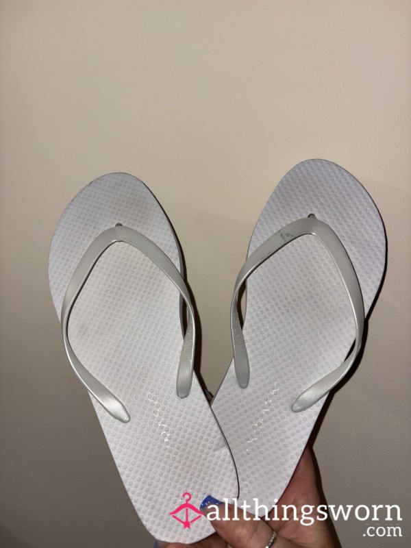White Flip Flops