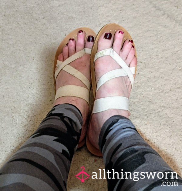White Flip Flops