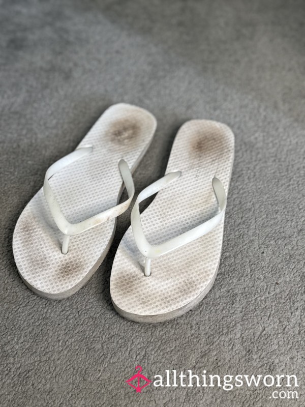 White Flip Flops