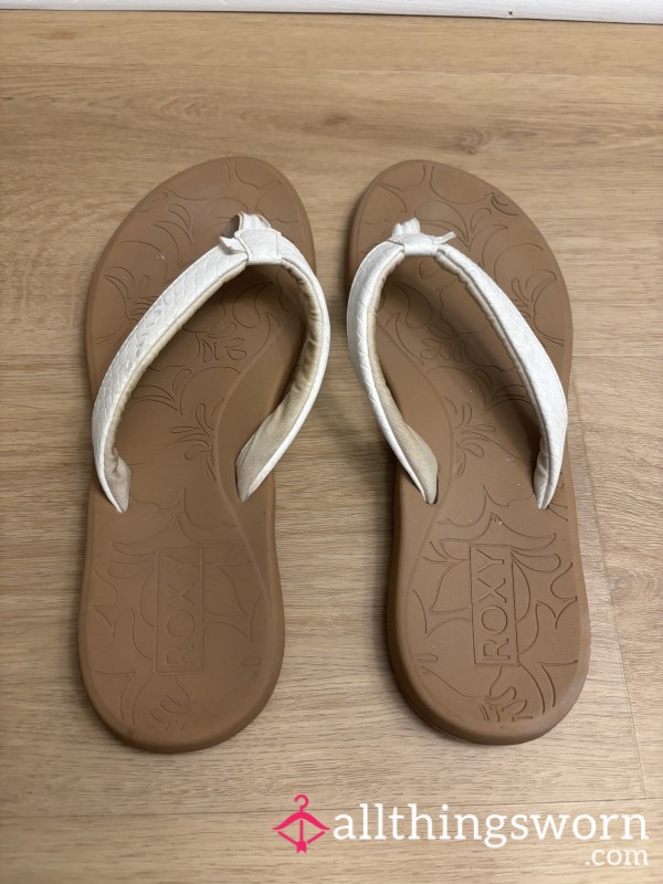 White Flip Flops