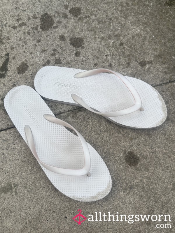 White Flip Flops