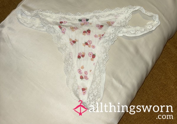White Flor*l Lace Panties