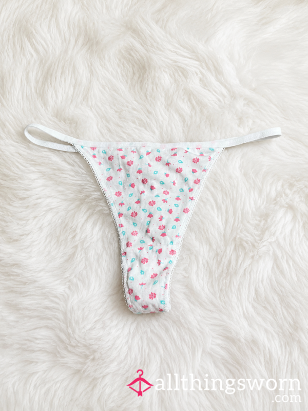 White Flower Thong