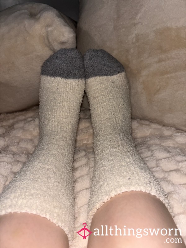White Fluffy Socks