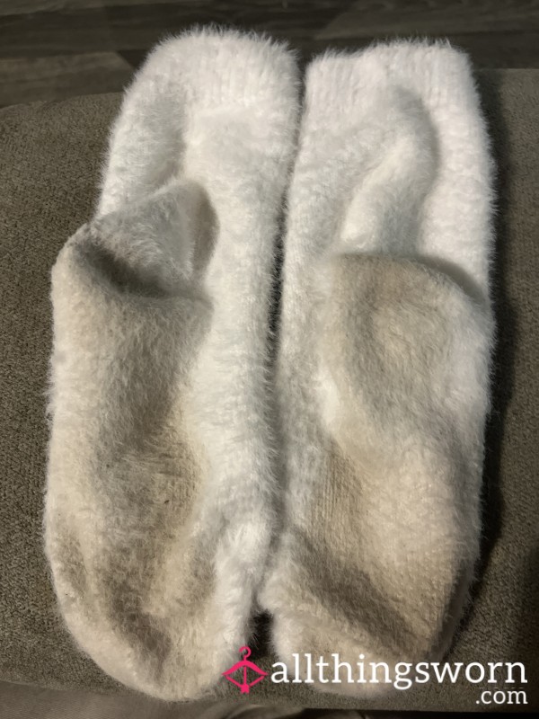 White Fluffy Socks