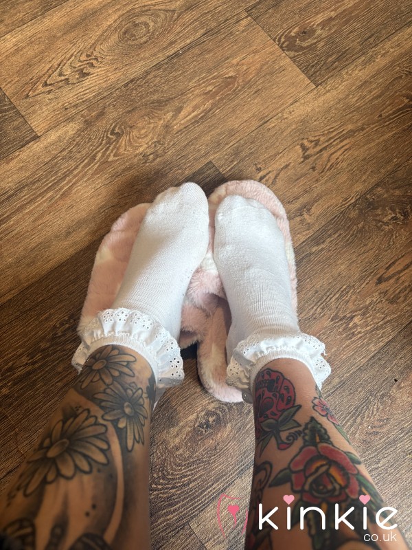 White Frilly Socks