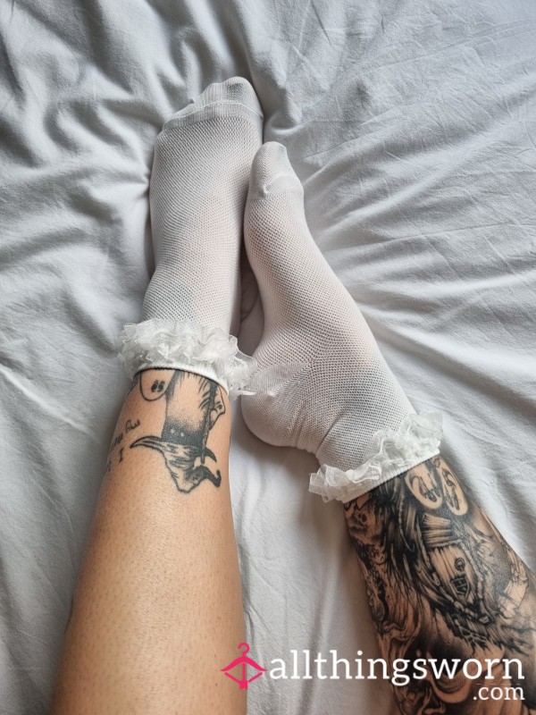 White Frilly Socks