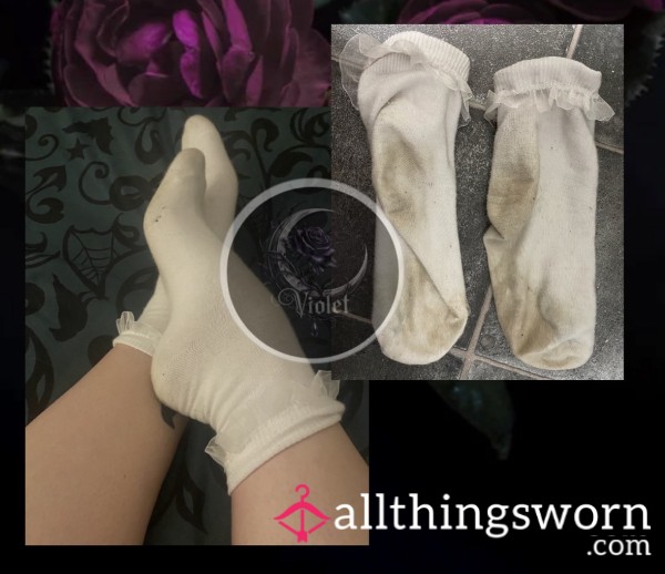 White Frilly Socks