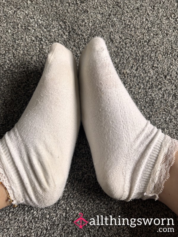 White Frilly Socks