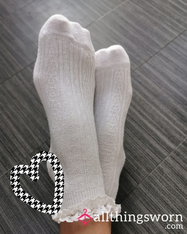 White Frilly Socks