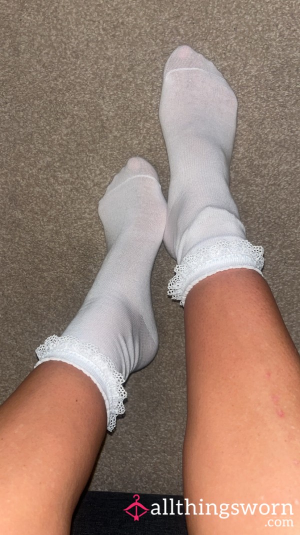 White Frilly Socks, Straight From My Feet.