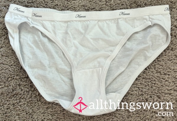 White Full Back Hanes Panties