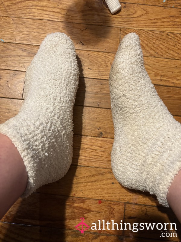 White Fuzzy Socks