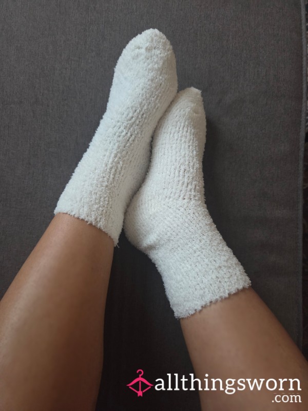 White Fuzzy Socks ✨️
