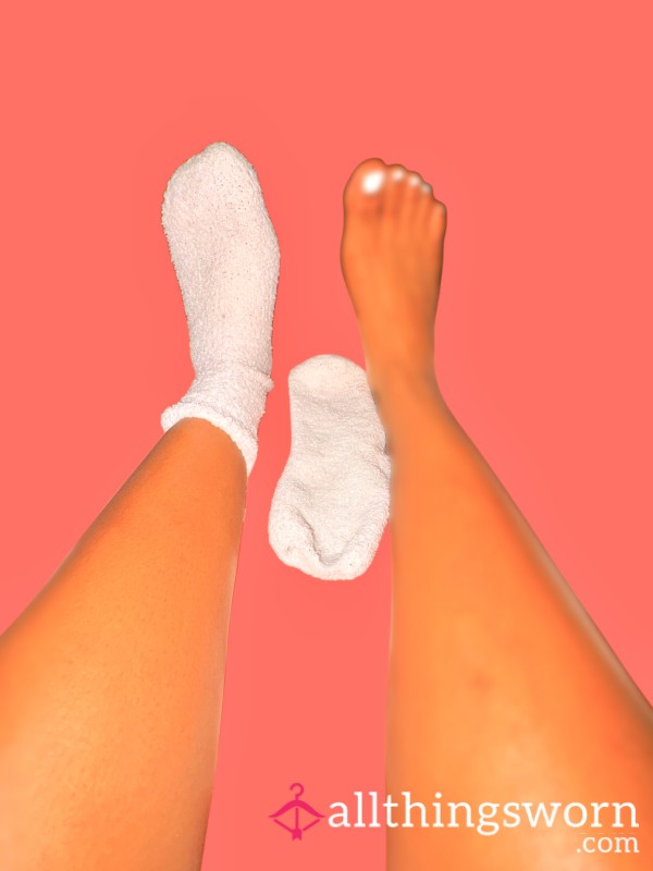 White Fuzzy Socks