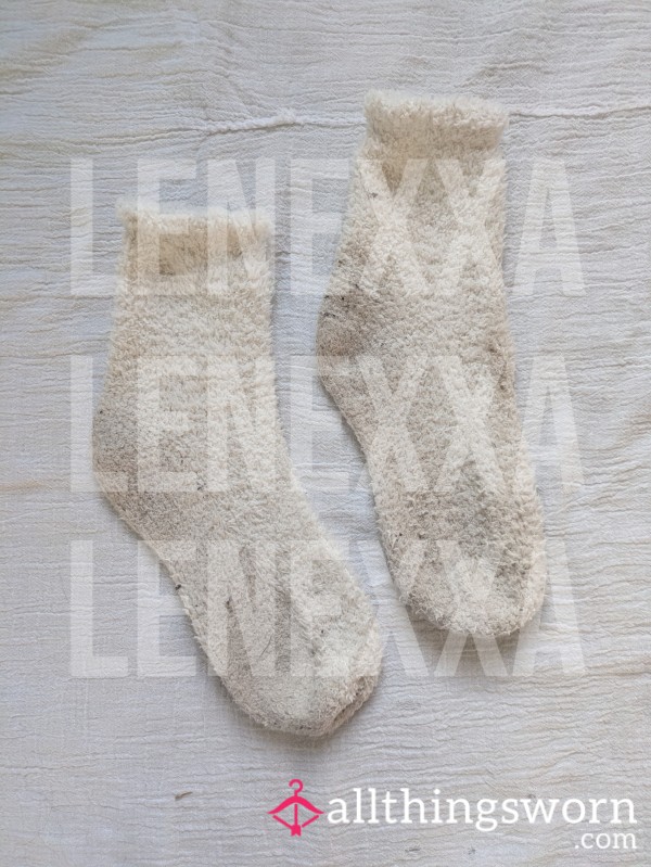 White Fuzzy Socks