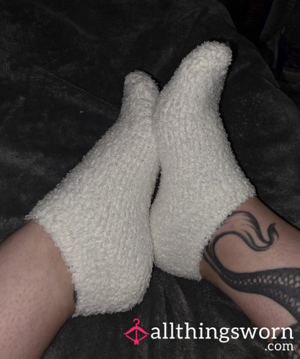 White Fuzzy Socks