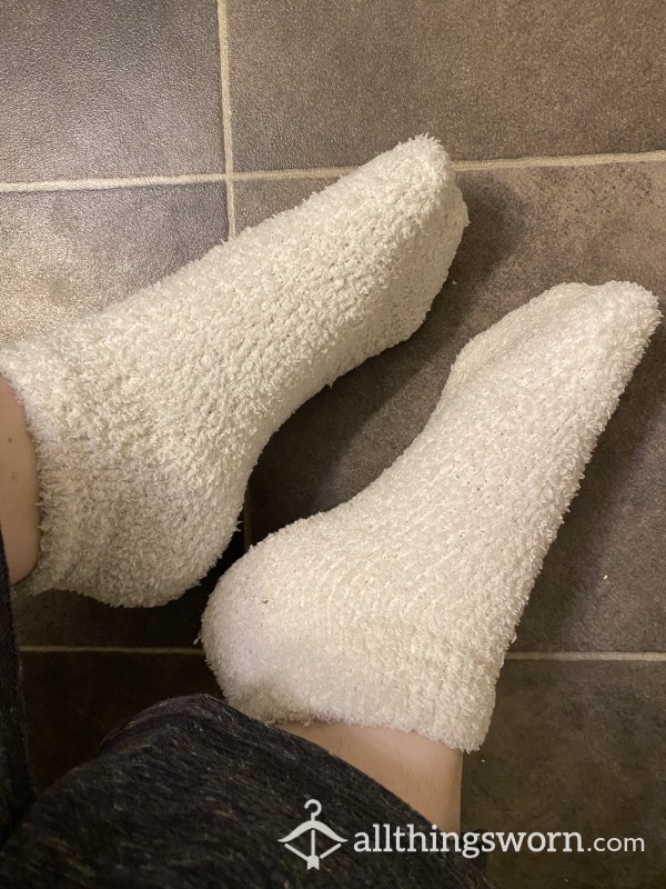 White Fuzzy Socks
